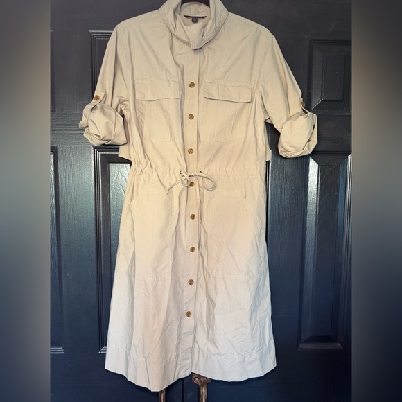 Banana Republic Utility Trench Dress Size M - Picture 3 of 11